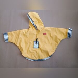 Week-end à la Mer"Georgie" Sunshine Yellow Waterproof Cape 6 Months Rain Jacket